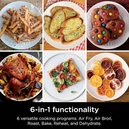 10 Qt DoubleStack Smart Air Fryer | 6-in-1 Dual Basket Cooker with Smart Thermometer