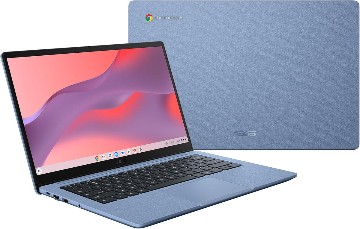 ASUS Chromebook CX14 Laptop, 14" Full HD NanoEdge Display, Intel Celeron N4500 Processor, 64GB eMMC, 4GB RAM, ChromeOS, Fabric Blue, CX1405CKA-AS01-CB - PuriLite
