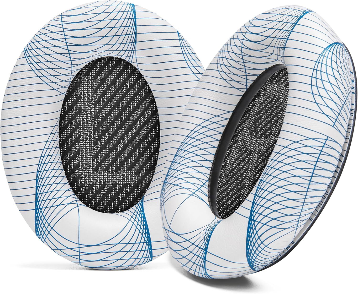 WC Wicked Cushions Upgraded Replacement Ear Pads for Bose QC35 & QC35ii (QuietComfort 35) Headphones & More - Softer Leather, Luxurious Memory Foam, Added Thickness, Extra Durability | Navy Tiger - PuriLite