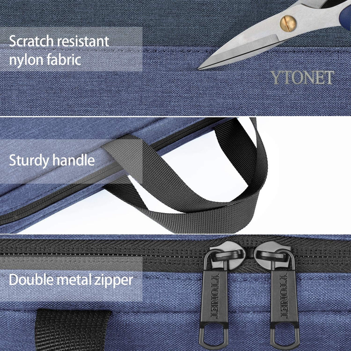 Ytonet Laptop Sleeve, 15.6 inch TSA Laptop Bag Laptop Case Water Resistant Computer Carrying Bag Compatible for Lenovo, HP, Dell, Asus Notebook, Gifts for Men Women, Grey - PuriLite