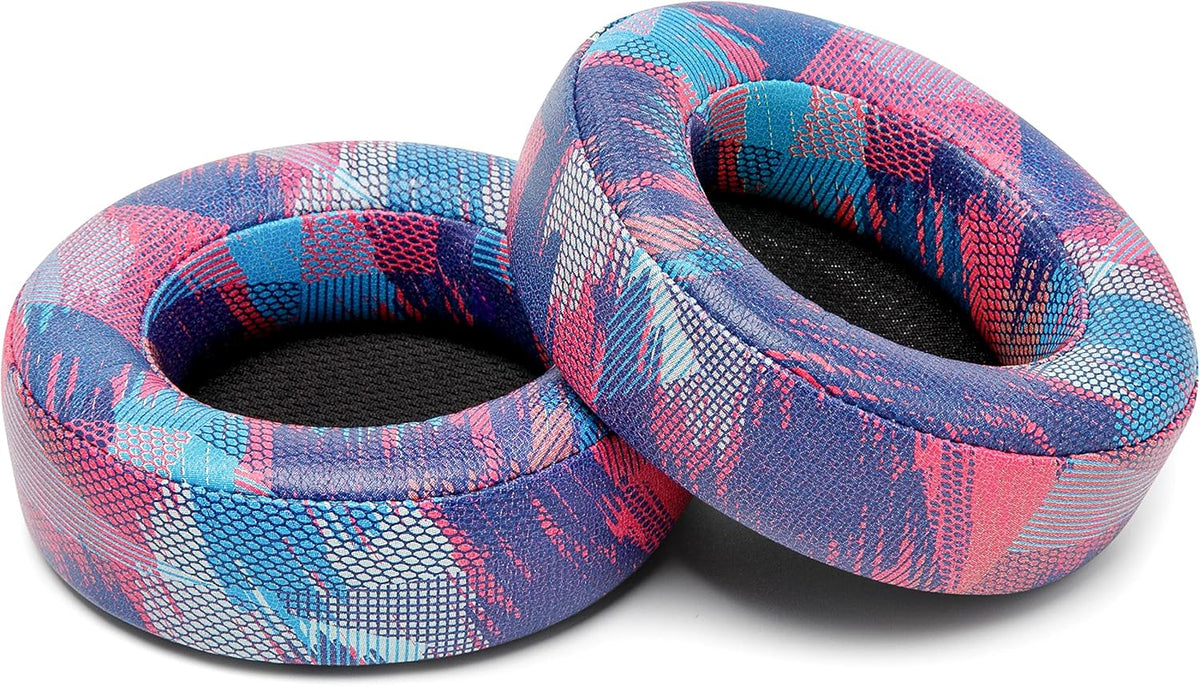 WC Upgraded Replacement Earpads for Corsair Virtuoso RGB Wireless Gaming Headset Made by Wicked Cushions | Improved Durability, Thickness, Softer Leather, and Sound Isolation | (Geo Grey) - PuriLite