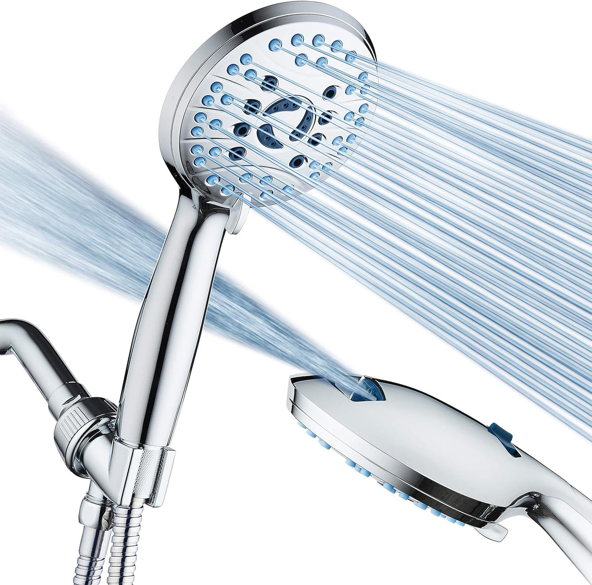 Purilite Select 8-Setting Handheld Shower Head – High Pressure, Self-Cleaning, Total Shower Hygiene System - PuriLite