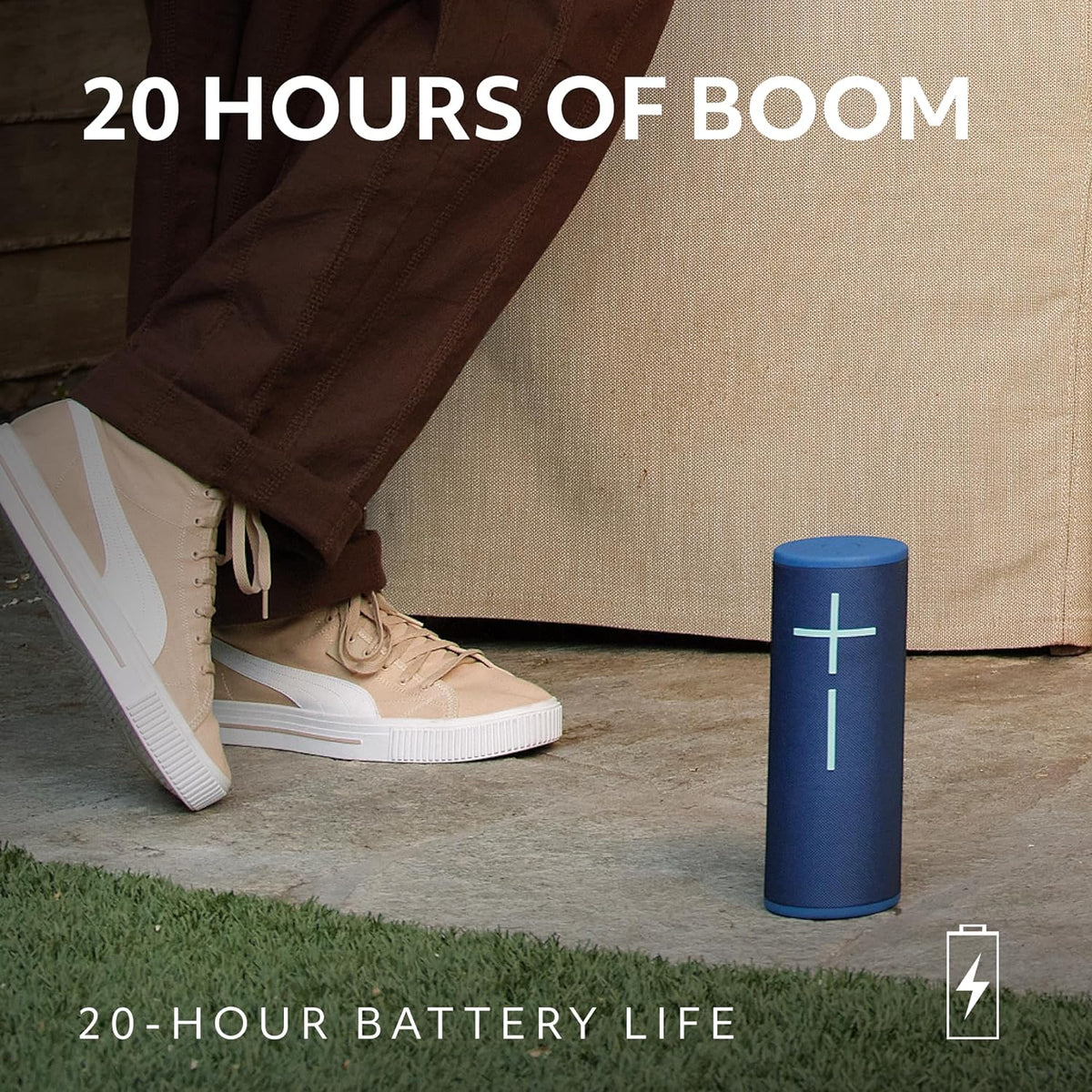 Ultimate Ears MEGABOOM 4 Portable Waterproof Bluetooth Speaker with Powerful 360-Degree Sound and Thundering Bass, Floating Speaker with 20-Hour Battery and 147ft (45m) Range - Black - PuriLite