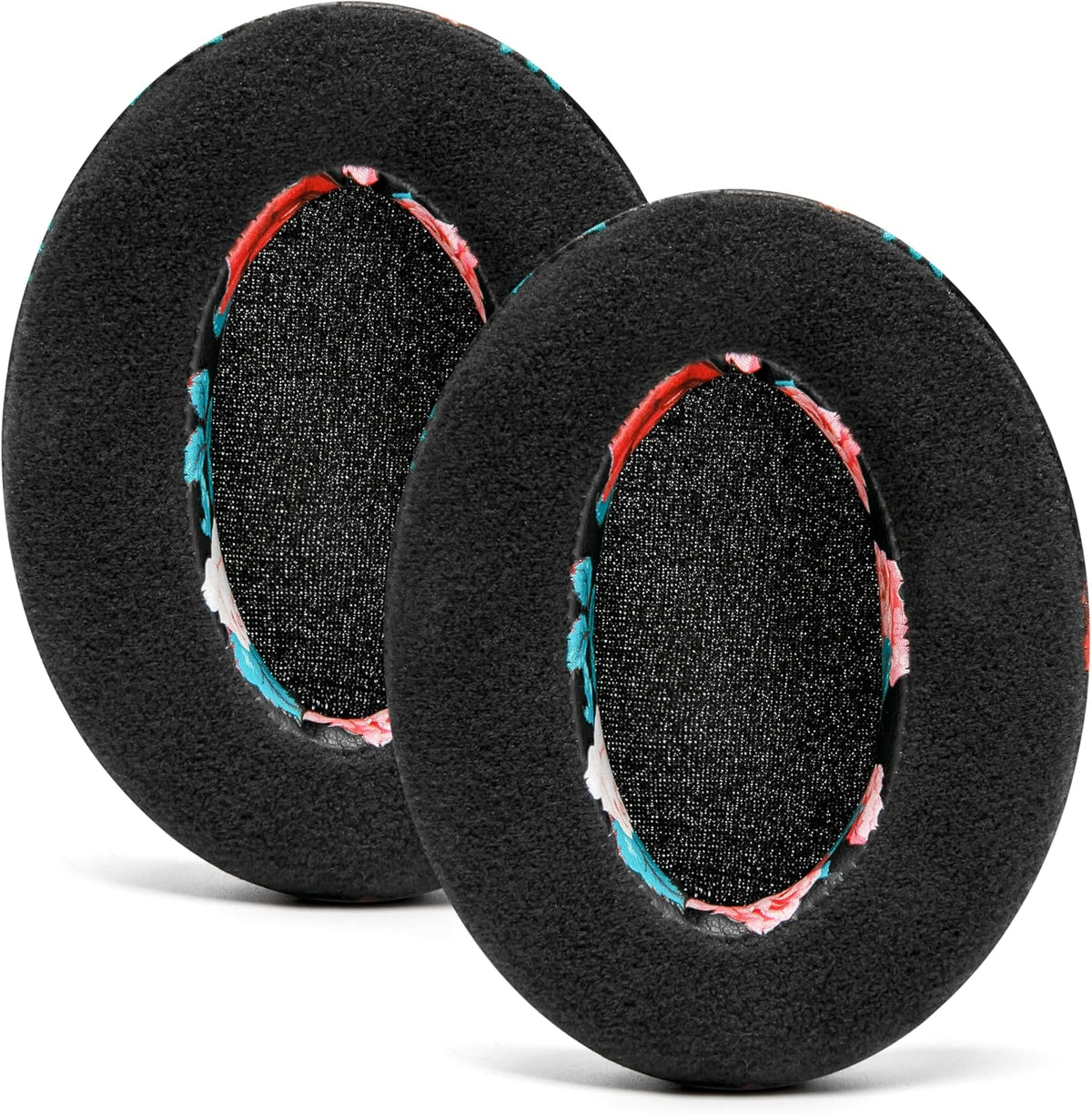 WC PadZ Velour - The Ultimate Upgraded Earpads by Wicked Cushions - Compatible with Audio Technica, HyperX, SteelSeries Arctis & More - Extra Thick - Bigger Opening - Softer Memory Foam | (Black) - PuriLite