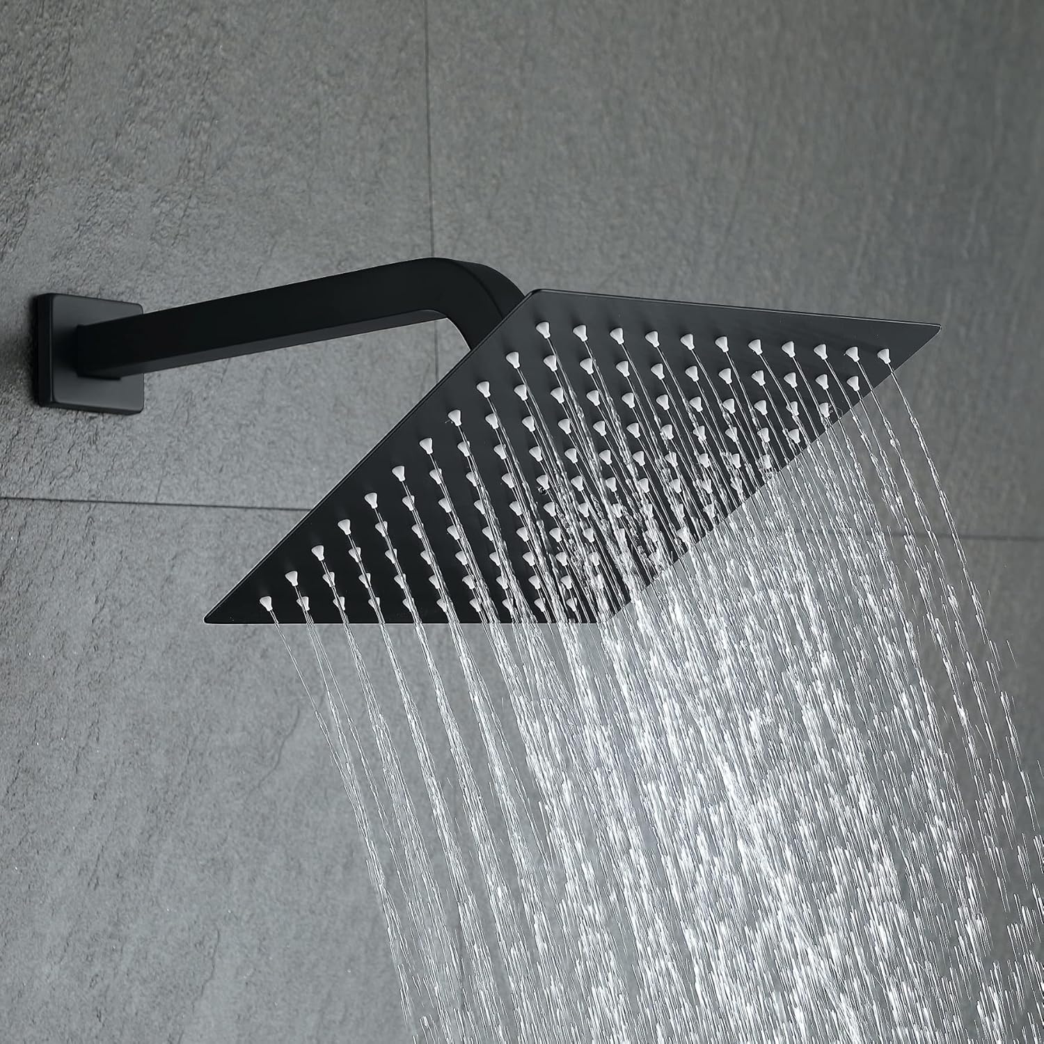 Bathtub Shower System Matte Black Tub Shower Faucet Complete Set with 10 Inch Rain Head with Handheld and Waterfall Shower Faucet Combo - PuriLite