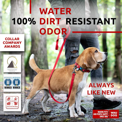 Waterproof Dog Collar - Adjustable Glow Dog Collar for Large Dogs, Small and Medium Dogs - Heavy Duty Dog Collars with Durable Metal Clasp and QR Dog Tag - Glow in The Dark Dog Collars - PuriLite