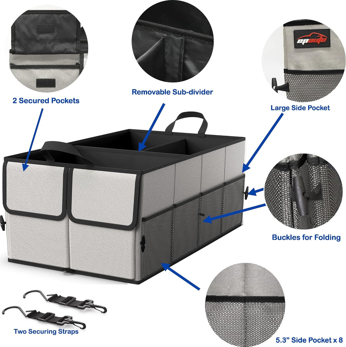 Purilite Select Foldable Car Trunk Organizer - PuriLite
