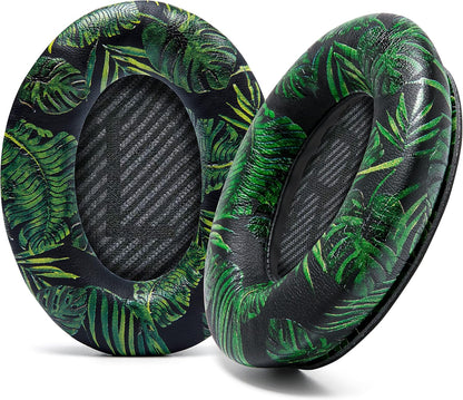 WC Wicked Cushions Upgraded Replacement Ear Pads for Bose QC35 & QC35ii (QuietComfort 35) Headphones & More - Softer Leather, Luxurious Memory Foam, Added Thickness, Extra Durability | Navy Tiger - PuriLite