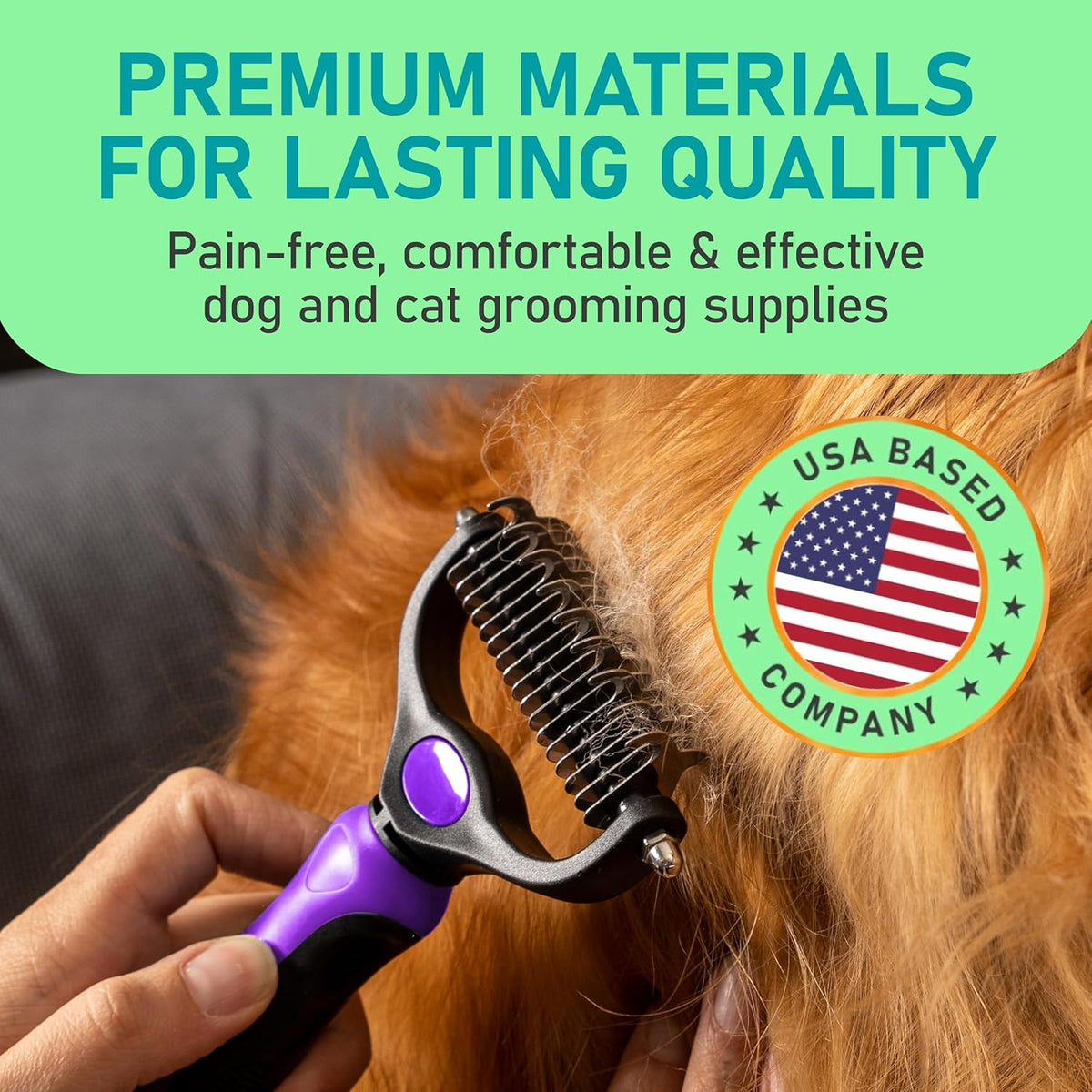 Maxpower Planet Pet Grooming Brush - Double Sided Shedding, Dematting - Undercoat Rake for Dogs - Dog Grooming Brush - Deshedding Brush for Dogs - Dog Brush, Cat Brush, Reduce Shedding by 95%, Black - PuriLite