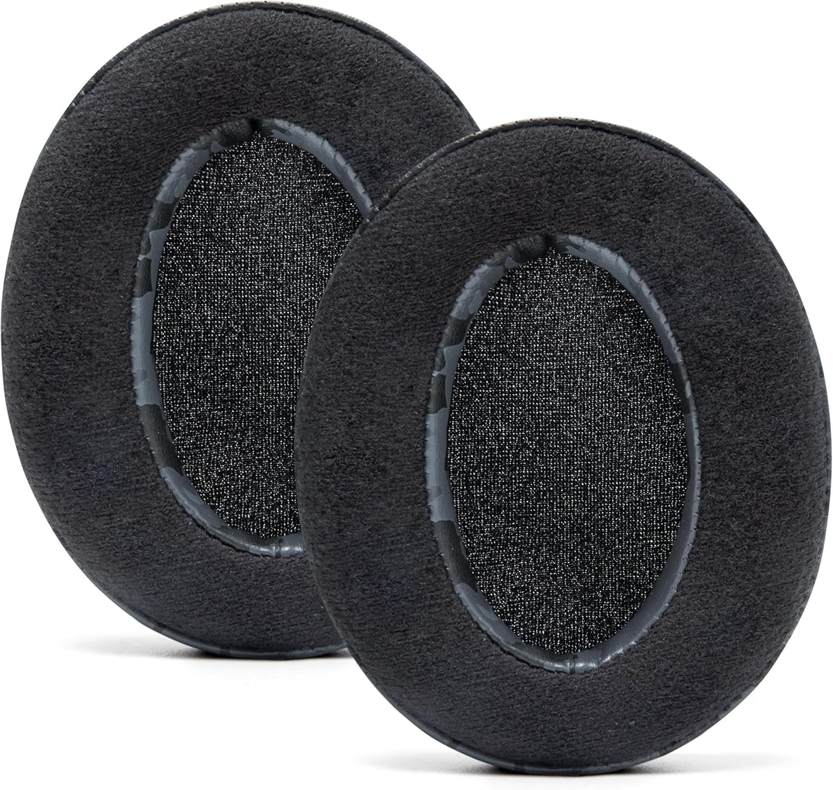 WC PadZ Velour - The Ultimate Upgraded Earpads by Wicked Cushions - Compatible with Audio Technica, HyperX, SteelSeries Arctis & More - Extra Thick - Bigger Opening - Softer Memory Foam | (Black) - PuriLite