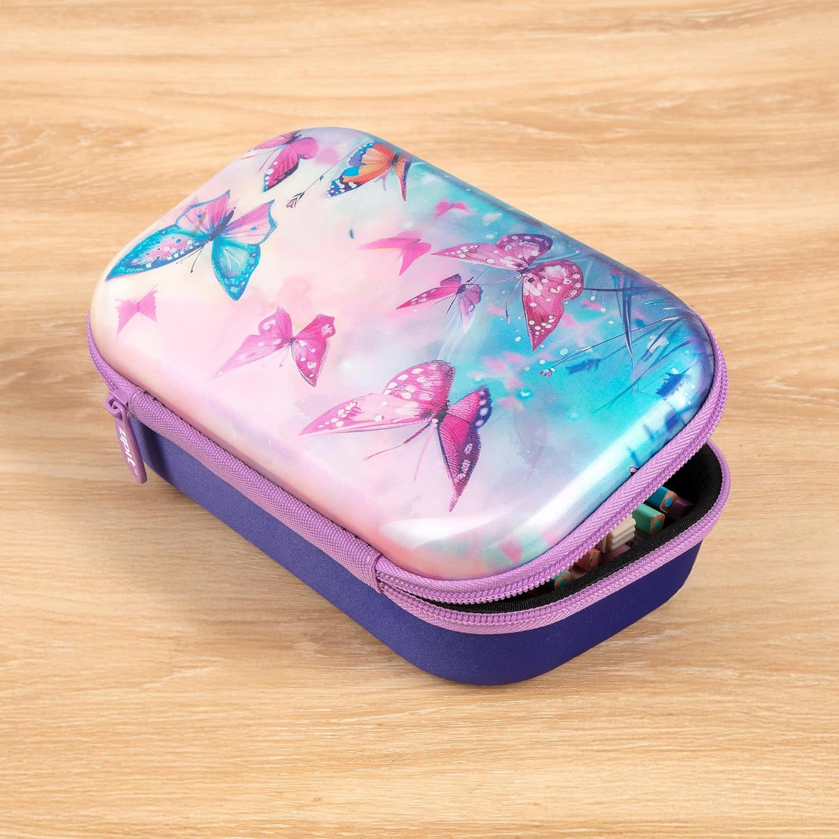 ZIPIT 3D Pencil Box for Kids | Lenticular Pencil Case for School | Large Capacity Pencil Pouch for Girls and Boys - PuriLite