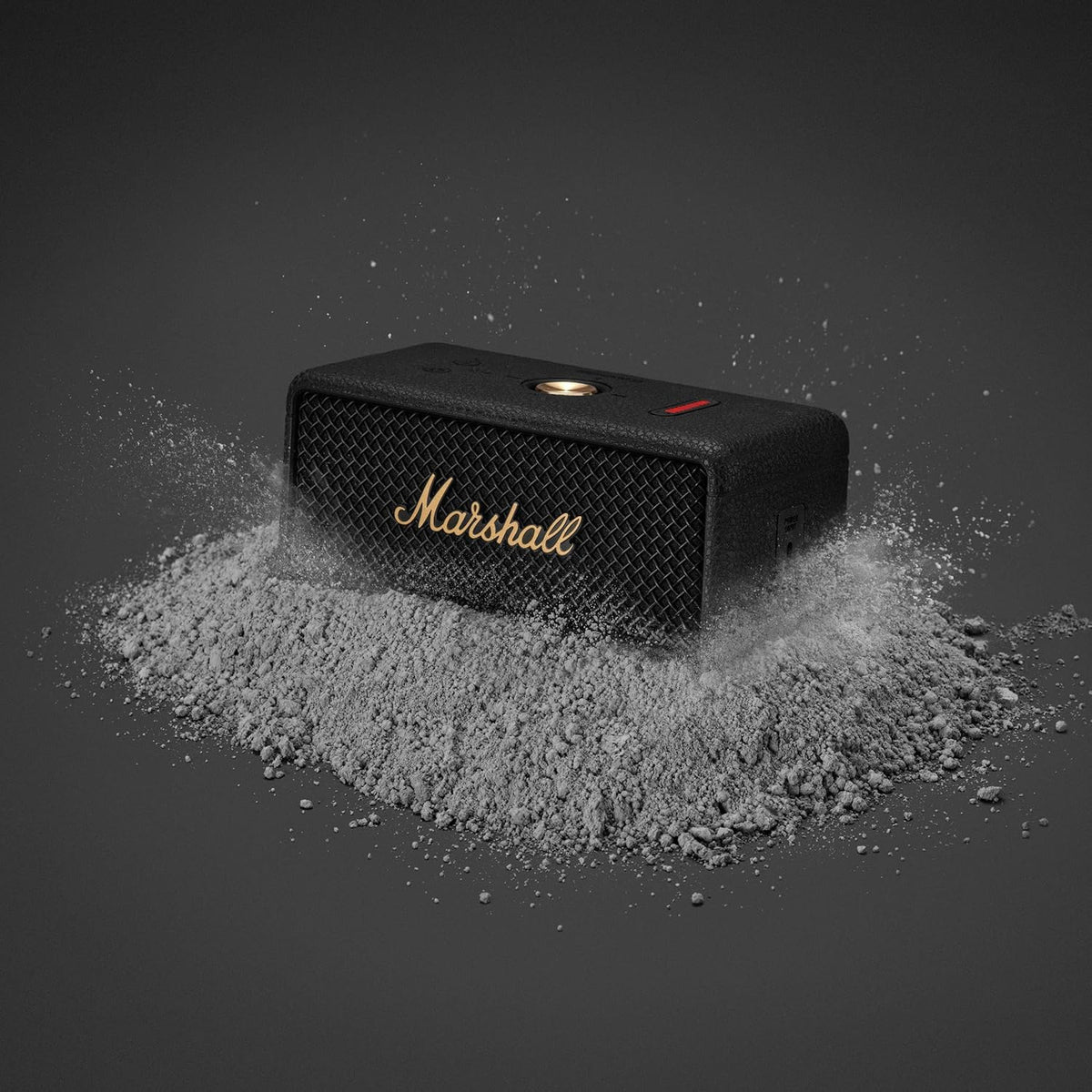 Marshall Emberton III Portable Bluetooth Speaker, Wireless, IP67 Rating Dust & Water Resistant, 32+ Hours Playtime, Quick Charge - Black & Brass - PuriLite