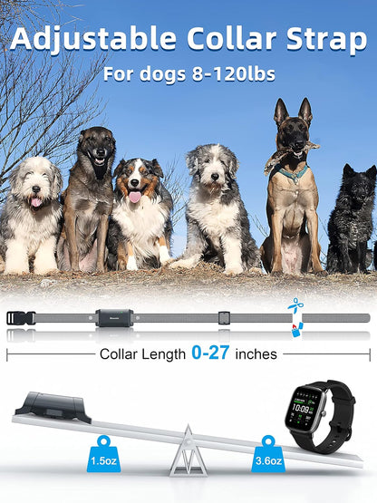 Bousnic Dog Training Collar with Remote - 4000ft Waterproof Dog Shock Collars 2 Dogs for Large Medium Small Dogs Rechargeable E Collars for Dogs Training with Beep Vibration Humane Shock(1-16) Mode - PuriLite