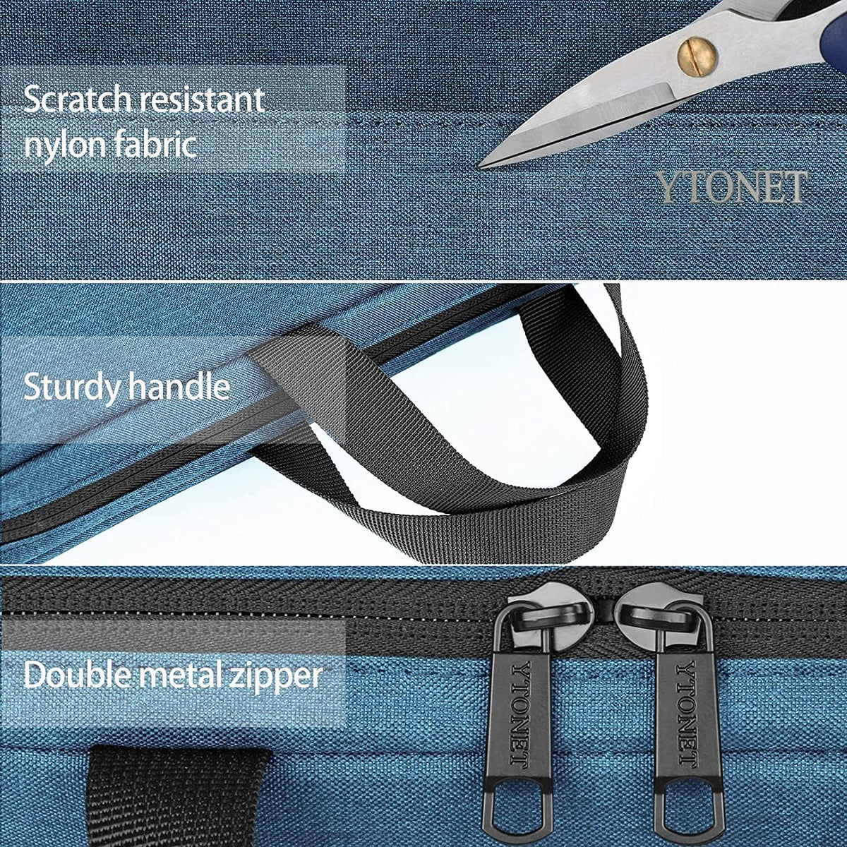Ytonet Laptop Sleeve, 15.6 inch TSA Laptop Bag Laptop Case Water Resistant Computer Carrying Bag Compatible for Lenovo, HP, Dell, Asus Notebook, Gifts for Men Women, Grey - PuriLite