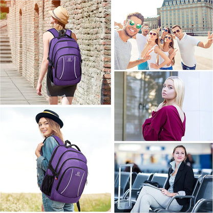 RFID Cafele Laptop Backpack Travel Computer Backpack College Bookbag School Backpack with USB Charging Port - PuriLite