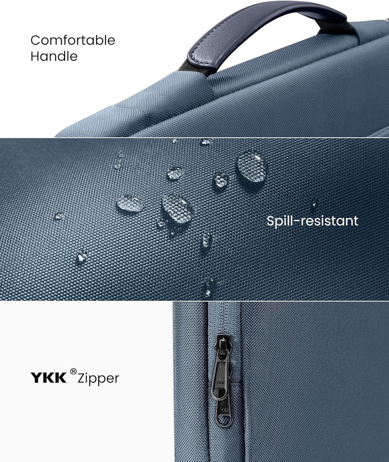 tomtoc 360 Protective Laptop Carrying Case for 16-inch New MacBook Pro M4/M3/M2/M1 Pro/Max 2024-2019, Water-Resistant Laptop Bag Sleeve with Accessory Pocket for The New Razer Blade 15 - PuriLite