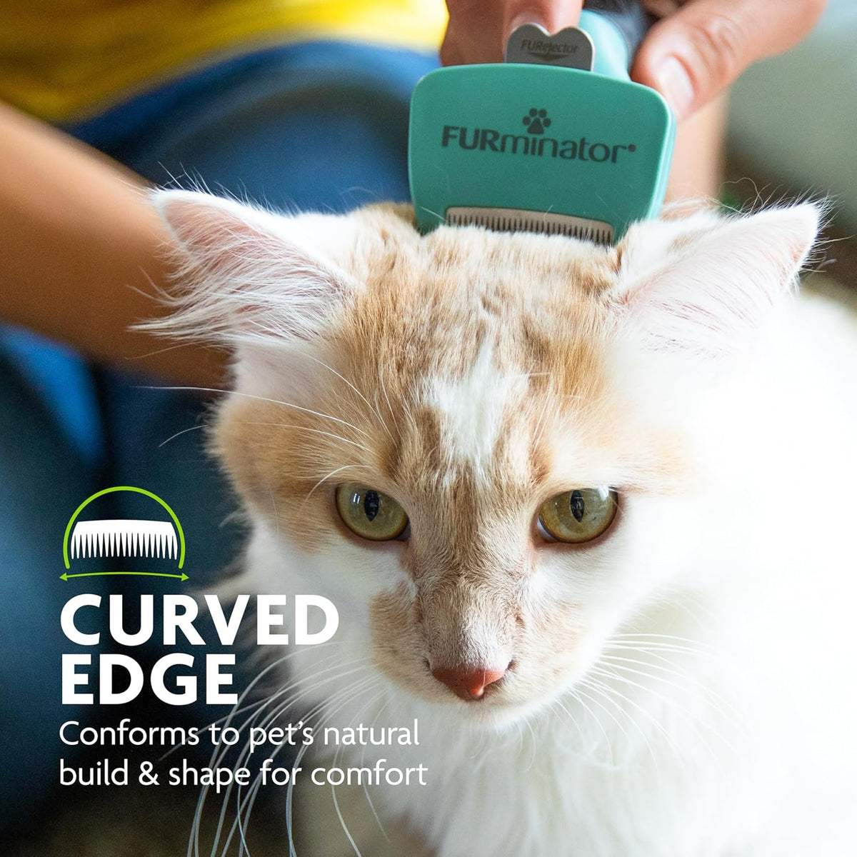 FURminator Short Hair deShedding Tool For Cats (Small) - PuriLite