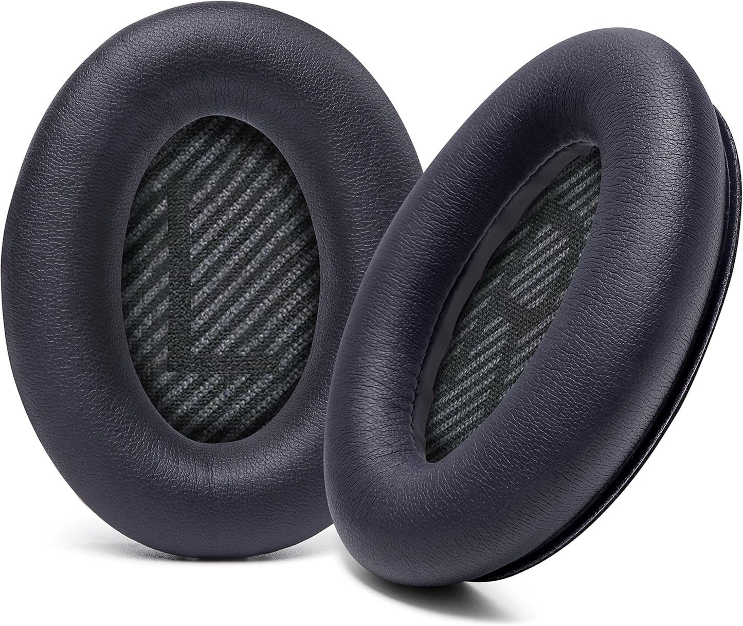 WC Wicked Cushions Upgraded Replacement Ear Pads for Bose QC35 & QC35ii (QuietComfort 35) Headphones & More - Softer Leather, Luxurious Memory Foam, Added Thickness, Extra Durability | Navy Tiger - PuriLite