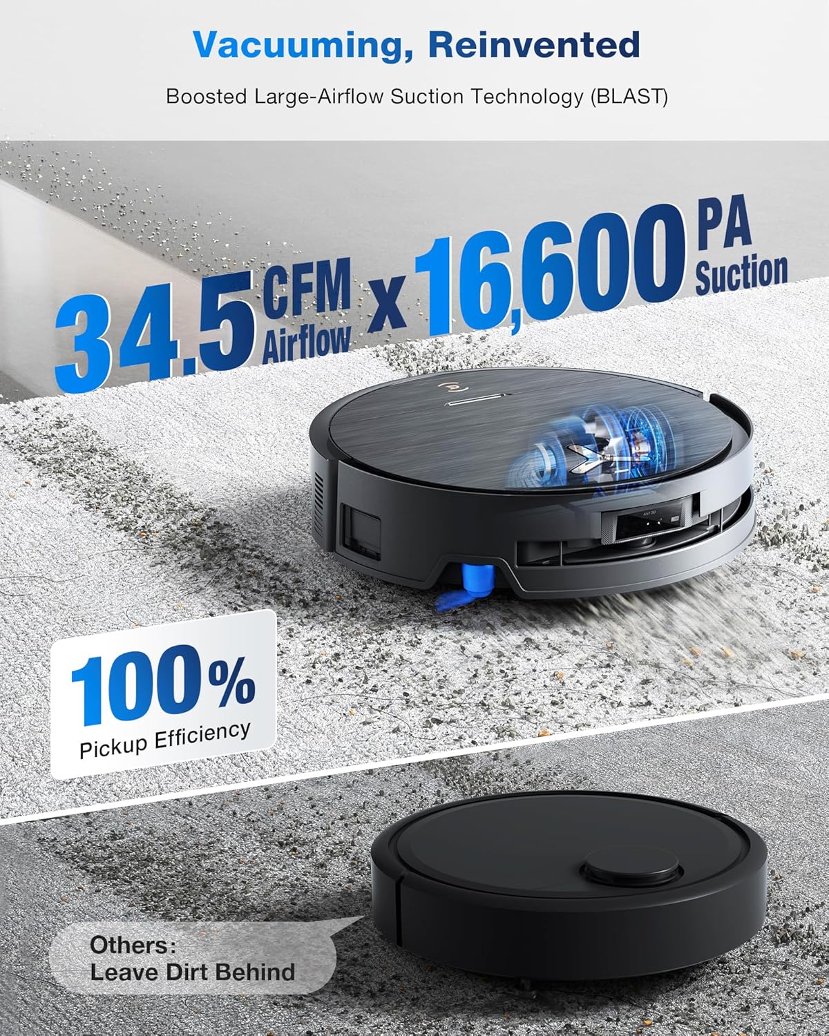 ECOVACS DEEBOT X9 PRO OMNI Robot Vacuum and Mop, BLAST™ 16,600Pa Suction, OZMO ROLLER Instant Self-Washing Mopping, ZeroTangle™ 3.0, Triple Lift System, AI Smart Navigation, Hands-Free OMNI Station - PuriLite