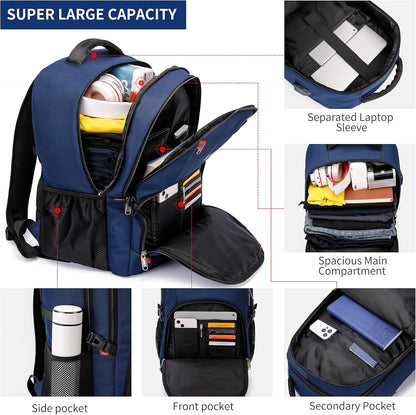 Laptop Backpack Travel Computer Backpack College Bookbag School Backpack - PuriLite