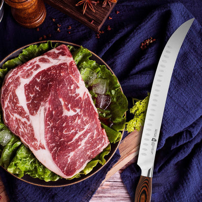 TUO Boning Knife - Razor Sharp Fillet Knife - High Carbon German Stainless Steel Kitchen Cutlery - Pakkawood Handle - Luxurious Gift Box Included - 7 inch - Fiery Phoenix Series - PuriLite
