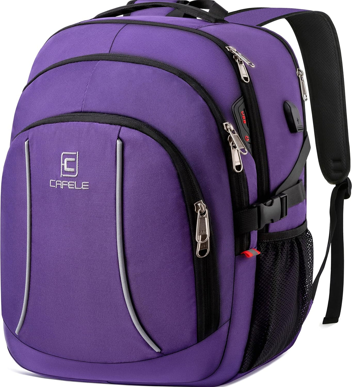 RFID Cafele Laptop Backpack Travel Computer Backpack College Bookbag School Backpack with USB Charging Port - PuriLite