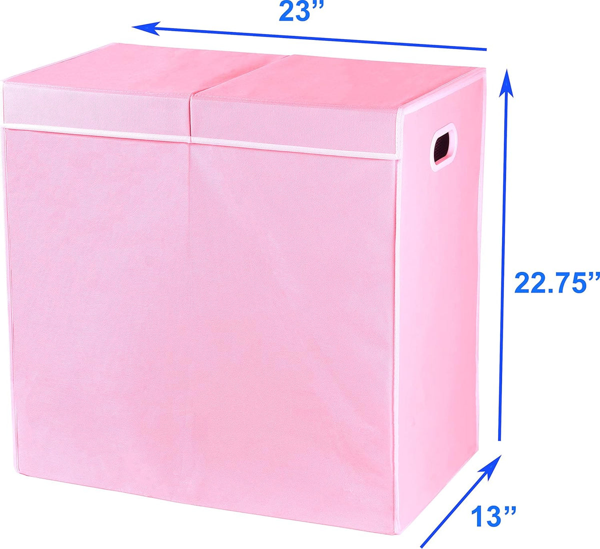 SimpleHouseware Double Laundry Hamper with Lid and Removable Laundry Bags, Beige - PuriLite
