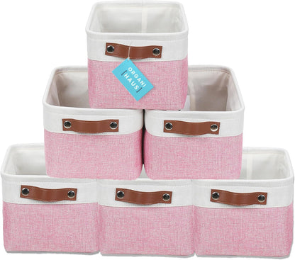 OrganiHaus Large Fabric Storage Baskets for Shelves 3 Pack, 15x11in Closet Storage Bins for Shelves, Cloth Baskets, Fabric Storage Cubes, Linen Closet Organizers, Fabric Basket, White Basket - PuriLite