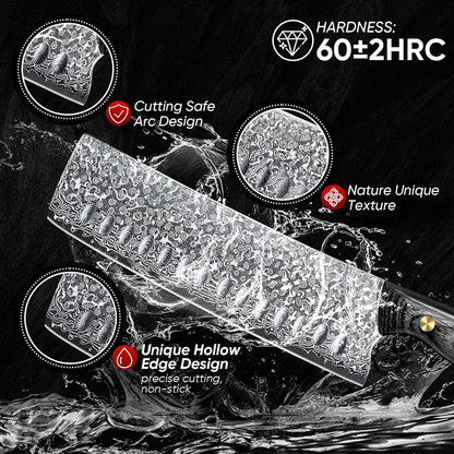 Purple Dragon Damascus Fish Fillet Knife - 7 inch Flexible Boning Knife with VG10 Core, Kitchen Slicing Knife with Full Tang Handle, Birthday Dad Mom Gift - PuriLite