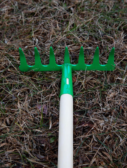 G & F Products 10018 JustForKids Kids Garden Tool Set Toy, Rake, Spade, Hoe and Leaf Rake, Reduced Size, 4-Piece - PuriLite