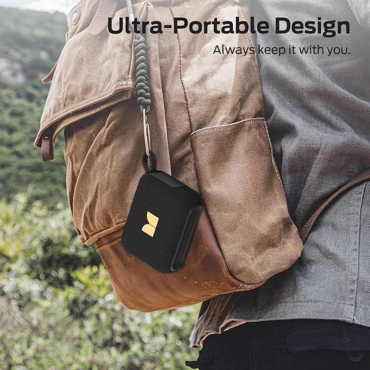 Monster Cube 1 Portable Bluetooth Speaker, IPX7 Waterproof, Bluetooth 6.0, 20H Playtime, Powerful Stereo Sound, Speaker for Home, Outdoors and Travel - PuriLite