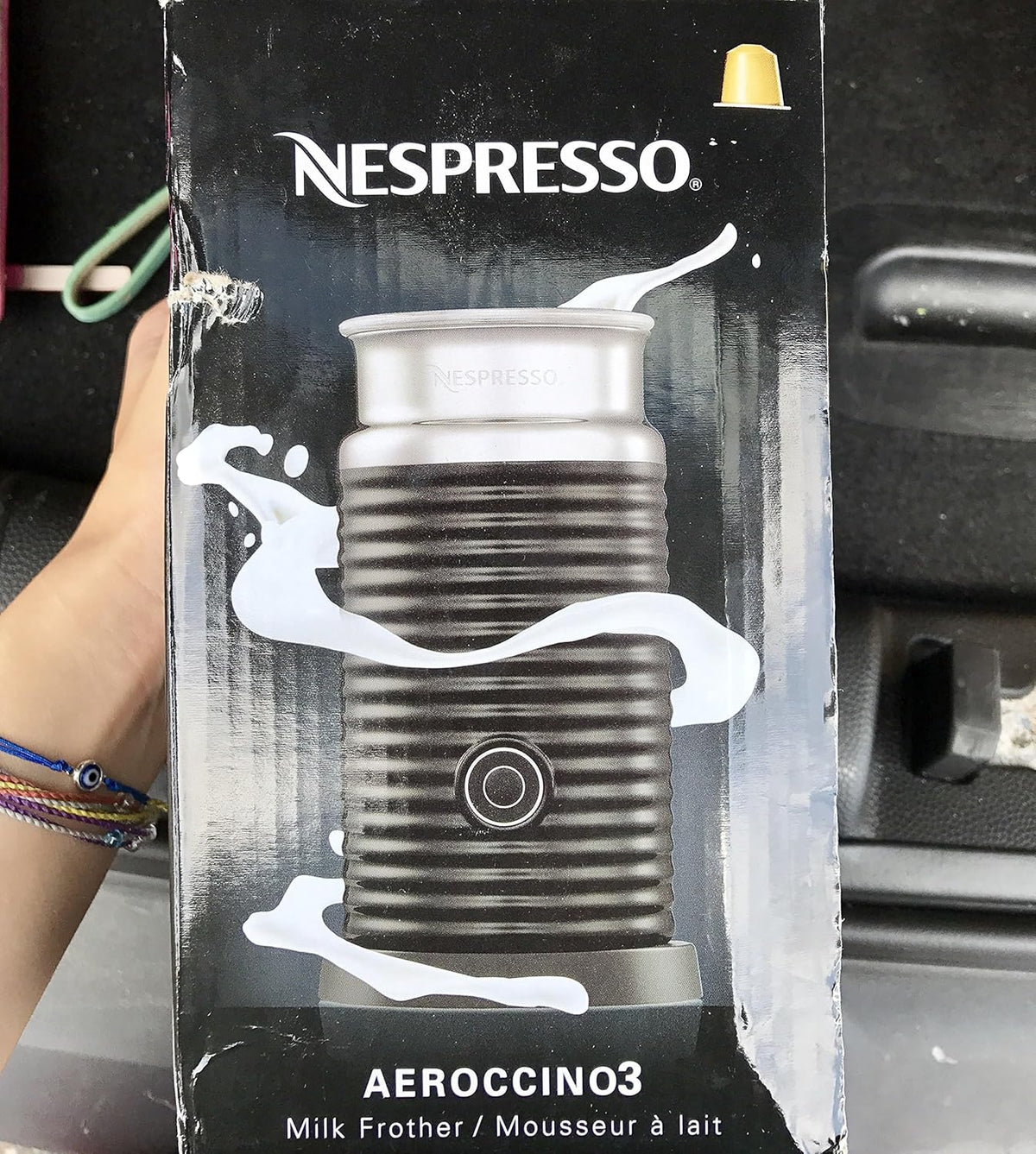 Nestle Nespresso Aeroccino3 3594 Black Milk Frother - PuriLite