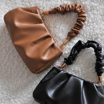 Cloud Pouch Bag Women Shoulder Handbag Soft Vegan Leather Vintage Hobo Chain Cross body Bag - PuriLite