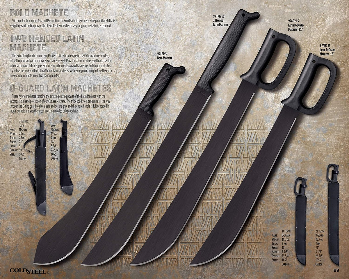 Cold Steel Latin D-Guard Machete 18" - PuriLite