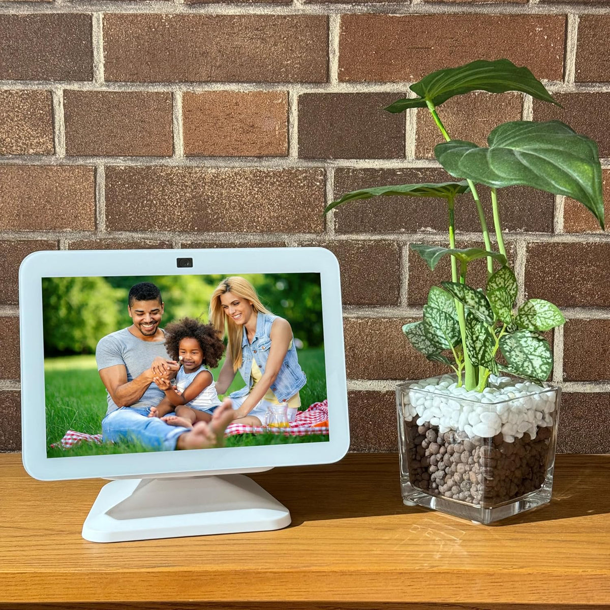 Sintron Adjustable Magnetic Stand Mount for Echo Show 5 (3rd Gen) & iPhone Models, Smart Display Stand Holder for Show 5 3rd Gen with 360 Degree Rotation, Swivel Tilt Function, Anti-Slip Base (Black) - PuriLite