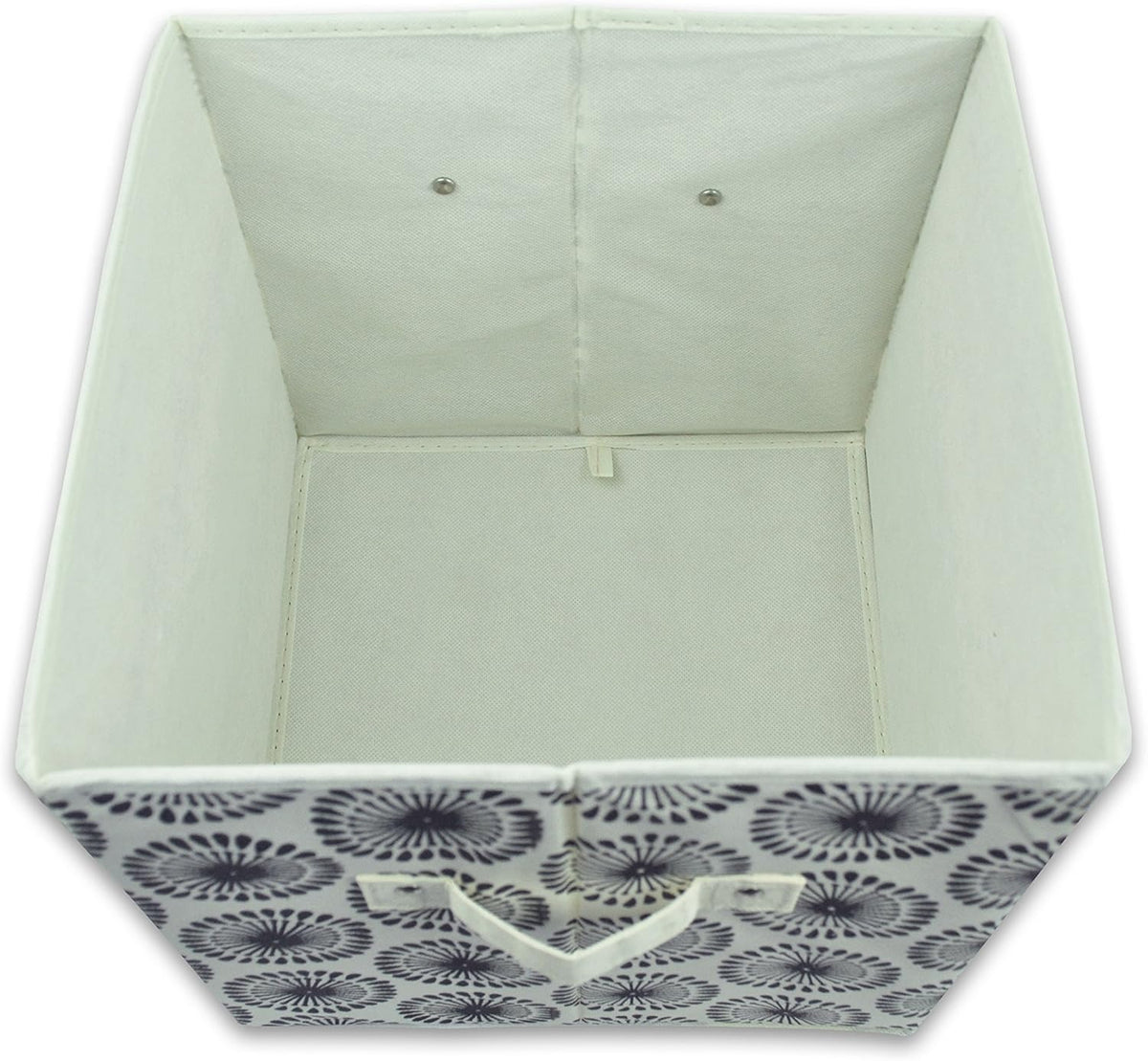 DII Foldable Fabric Storage Containers for Nurseries, Offices, Closets, Home Decor, Cube Organizers & Everyday Storage Needs, (Large - 11 x 11 x 11) Scroll Nautical Blue - Set of 2 - PuriLite