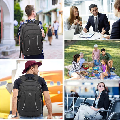 RFID Cafele Laptop Backpack Travel Computer Backpack College Bookbag School Backpack with USB Charging Port - PuriLite