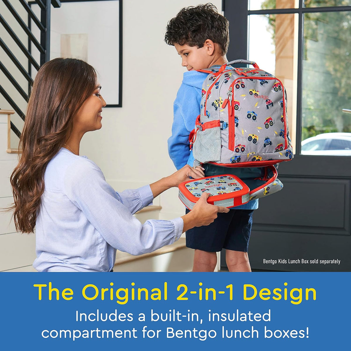 Bentgo Kids Prints 2-in-1 Backpack & Insulated Lunch Bag (Dinosaur) - PuriLite