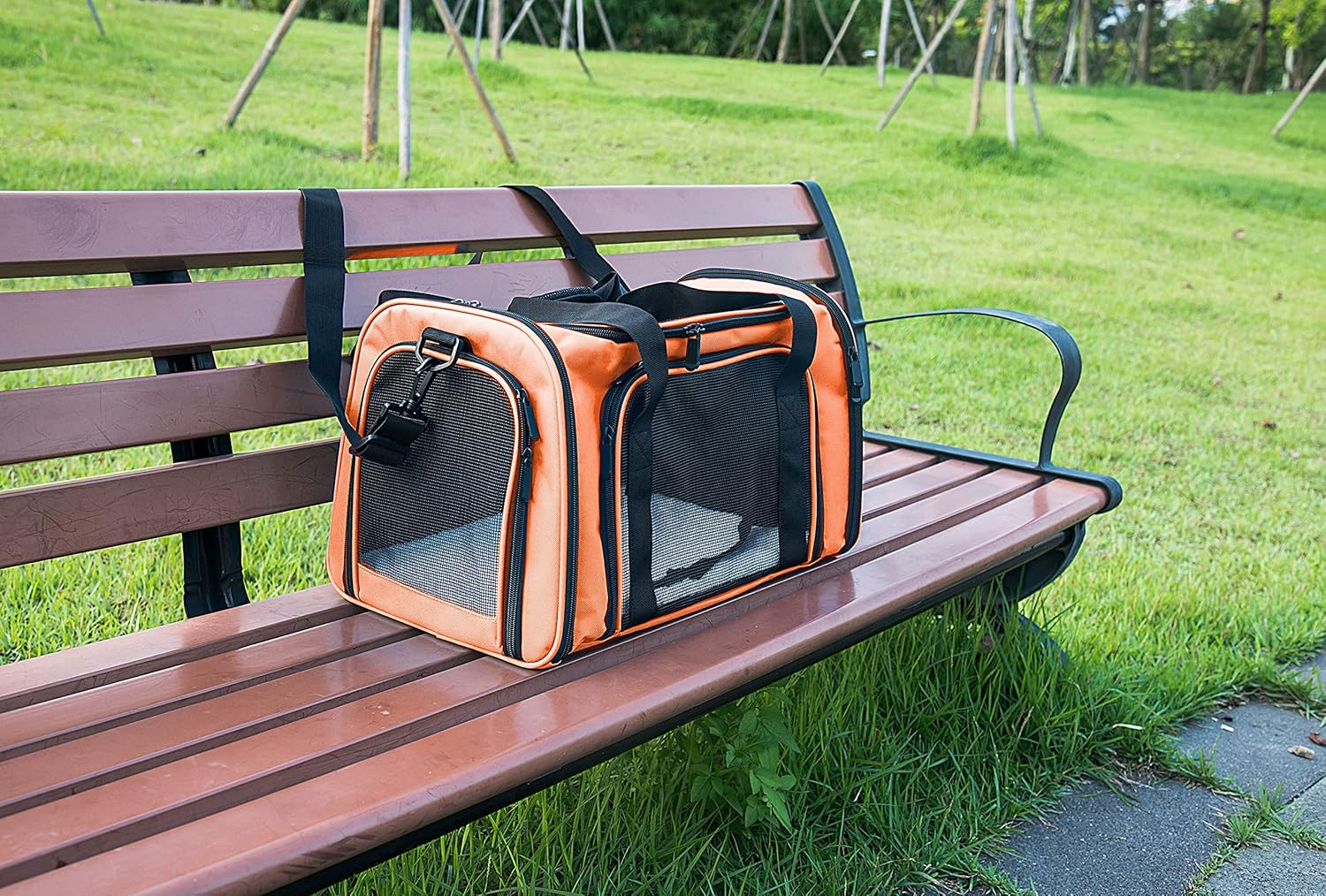 NextFri Soft Sided Carrier for Cats Dogs,TSA Airline Approved Collapsible Travel Pet Carrier (Magenta, Medium) - PuriLite