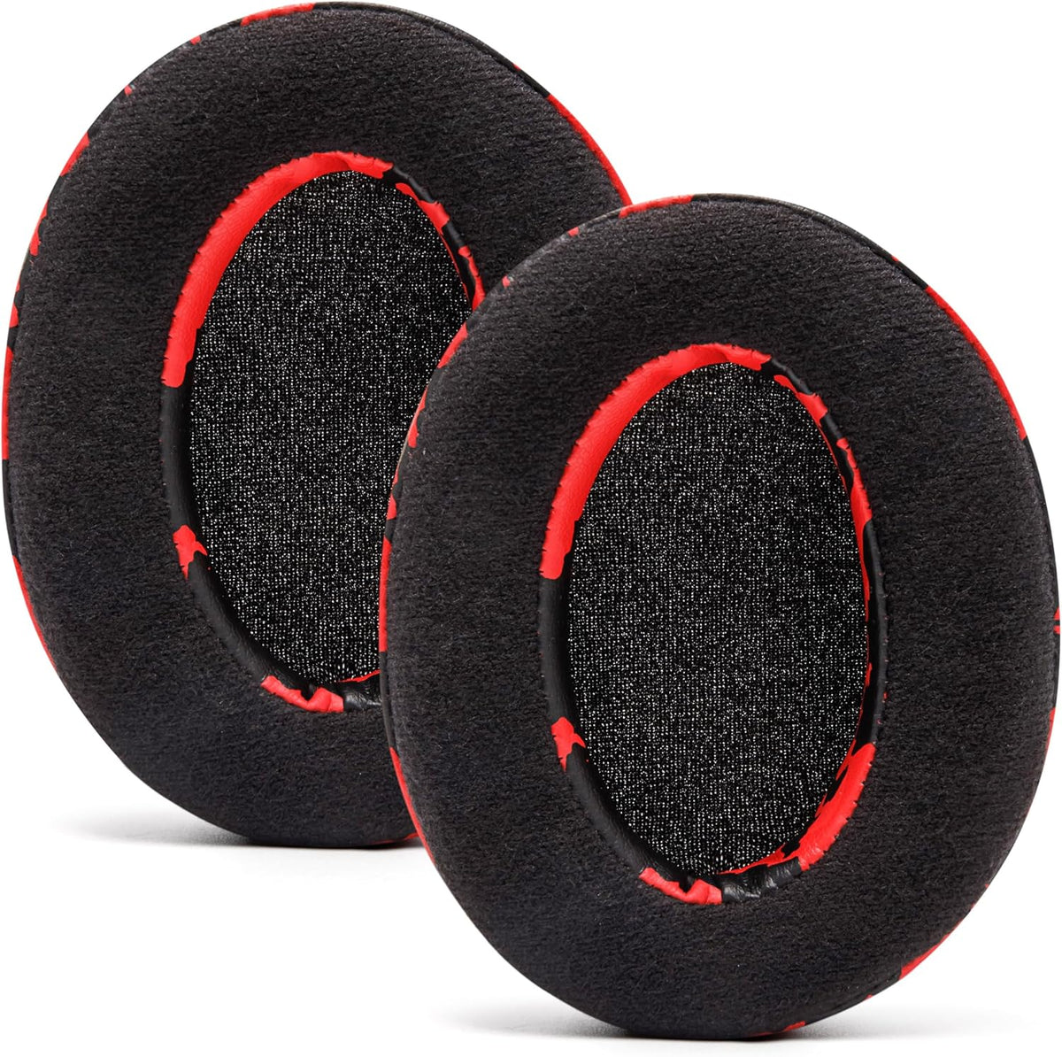 WC PadZ Velour - The Ultimate Upgraded Earpads by Wicked Cushions - Compatible with Audio Technica, HyperX, SteelSeries Arctis & More - Extra Thick - Bigger Opening - Softer Memory Foam | (Black) - PuriLite