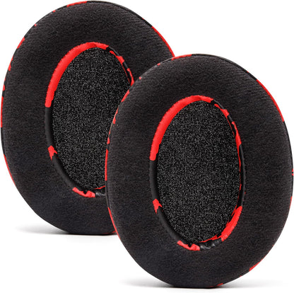 WC PadZ Velour - The Ultimate Upgraded Earpads by Wicked Cushions - Compatible with Audio Technica, HyperX, SteelSeries Arctis & More - Extra Thick - Bigger Opening - Softer Memory Foam | (Black) - PuriLite