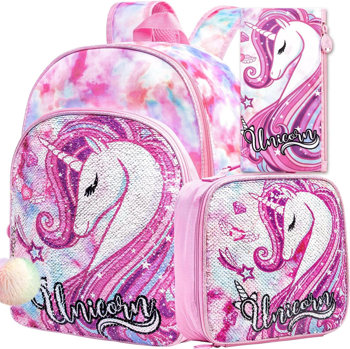 3pcs Backpack for Boys and Girls, 16” Kids Kindergarten Bookbag with Lunch Box, Cute Elementary Backpacks for Boy Girl - PuriLite