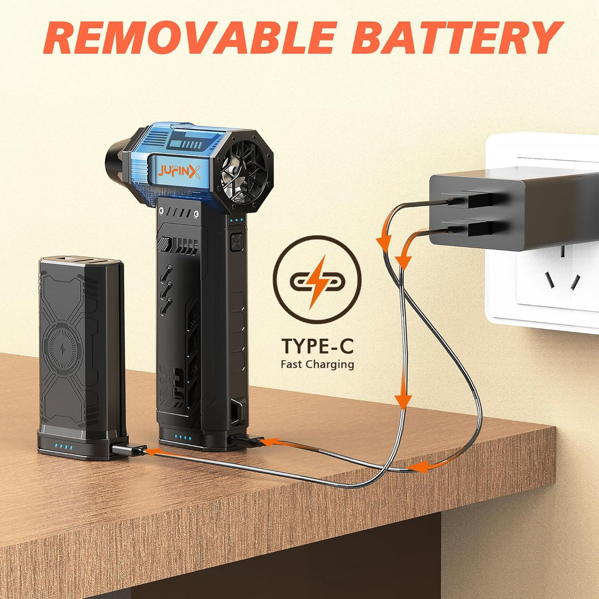 X301 Compressed Air Duster-250000RPM Super Power Electric Air Duster, Replaceable Batteries,Long Life mini Blower, 3-Gear Adjustable,4 nozzles for Computer, Keyboard, Outdoors and Car Cleaning - PuriLite
