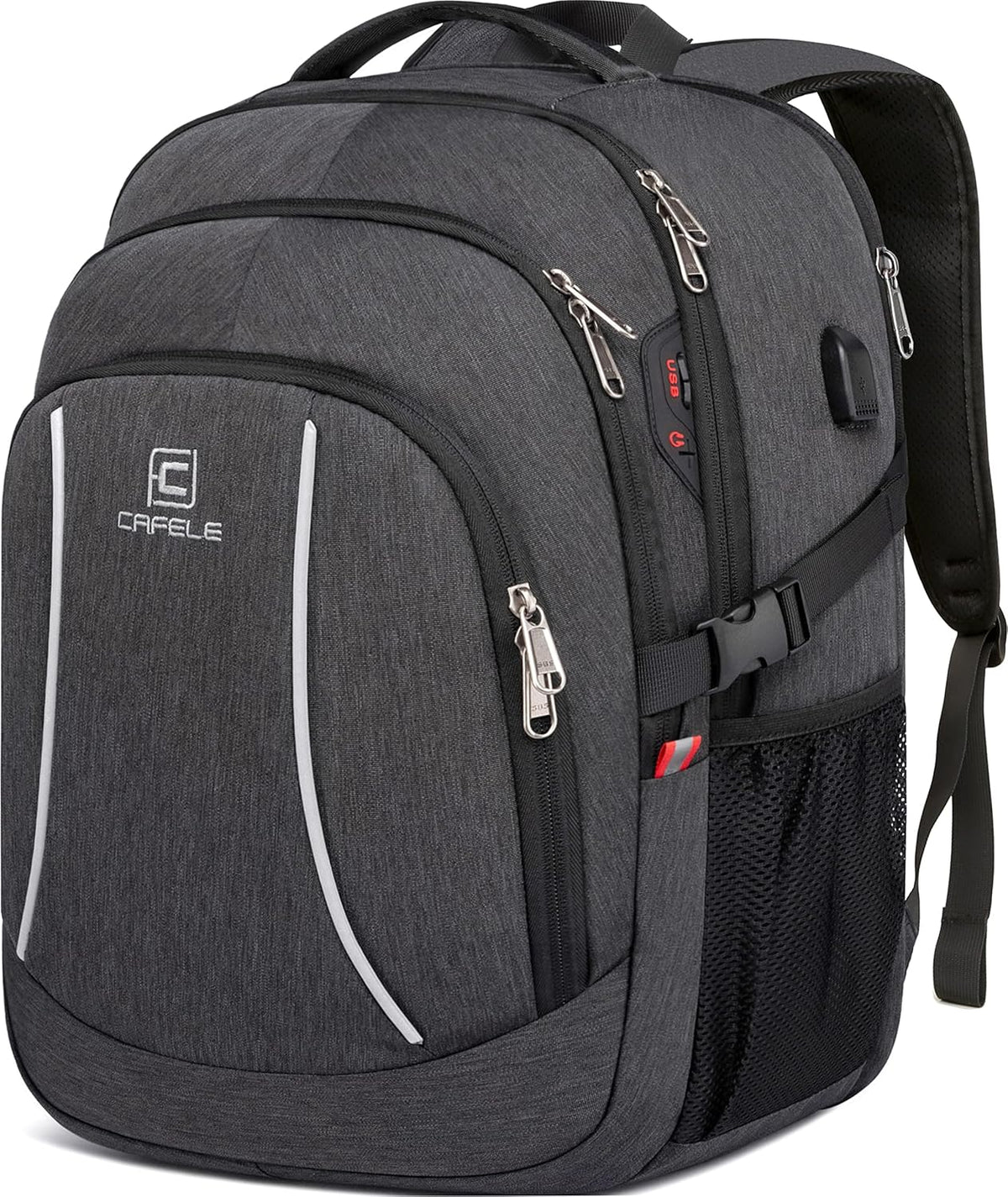 RFID Cafele Laptop Backpack Travel Computer Backpack College Bookbag School Backpack with USB Charging Port - PuriLite
