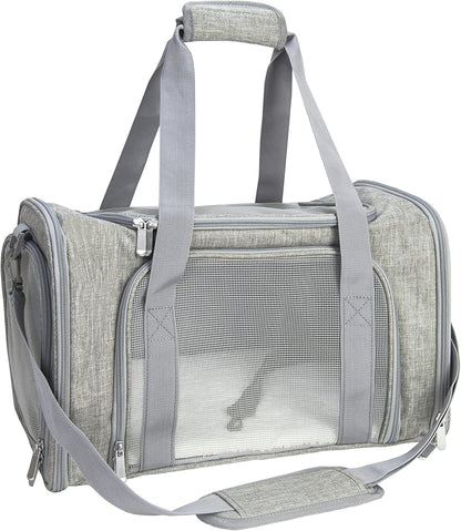 NextFri Soft Sided Carrier for Cats Dogs,TSA Airline Approved Collapsible Travel Pet Carrier (Magenta, Medium) - PuriLite