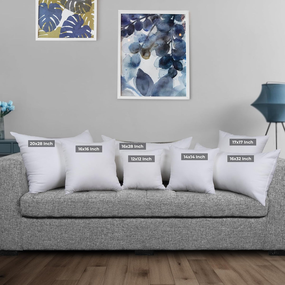 Utopia Bedding Throw Pillows Insert (Pack of 2, White) - 20 x 20 Inches Bed and Couch Pillows - Indoor Decorative Pillow - PuriLite