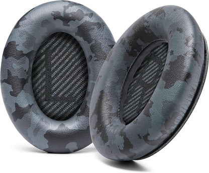 WC Wicked Cushions Upgraded Replacement Ear Pads for Bose QC35 & QC35ii (QuietComfort 35) Headphones & More - Softer Leather, Luxurious Memory Foam, Added Thickness, Extra Durability | Navy Tiger - PuriLite