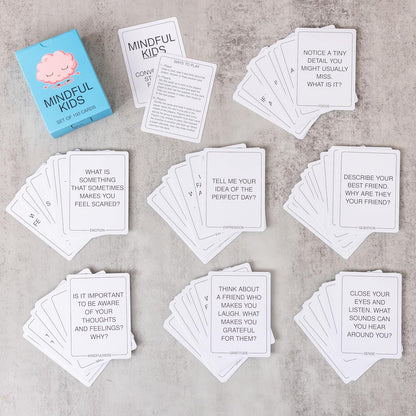 100 Mindfulness Conversation Cards for Kids - Enable Meaningful Conversations with Kids