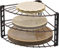 SimpleHouseware 3-Tier Corner Shelf Plate Rack for Counter and Cabinet Organizer, Bronze - PuriLite