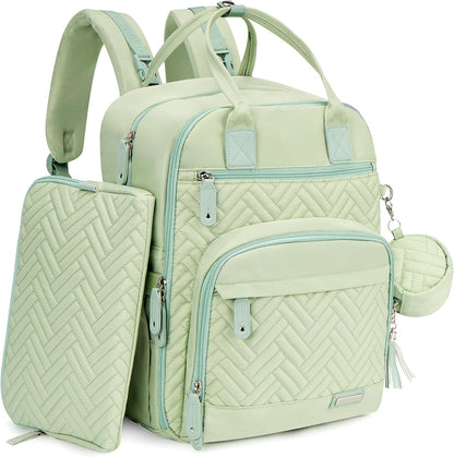 Diaper Bag Backpack, iniuniu Large Baby Bags with Diaper Pouch, Washable Changing Pad, Pacifier Case and Stroller Straps - PuriLite